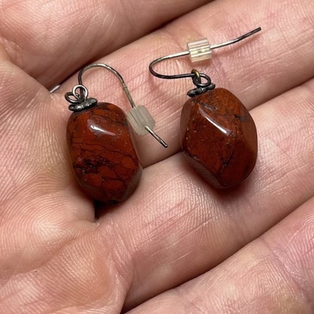 Red Jasper Dangle Earrings